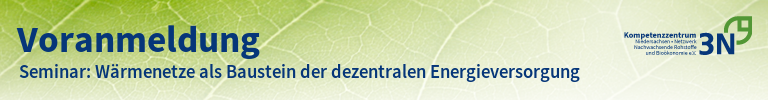 3N-Newsletter Seminar: Wärmenetze als Baustein der dezentralen Energieversorgung