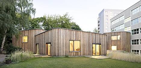 Das Hortgebäude der Waldorfschule am Prenzlauer Berg gehörte zu den prämierten Objekten im HolzbauPlus-Wettbewerb 2018.