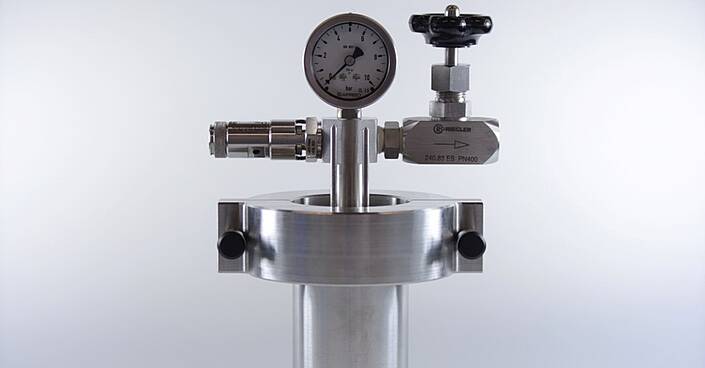 An der JGU entwickelte Elektrolysezelle zur Gewinnung von Vanillin aus Lignin