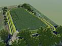 3D-Modell der zukünftigen Paludikultur-Pilot-Site, Blick von Westen