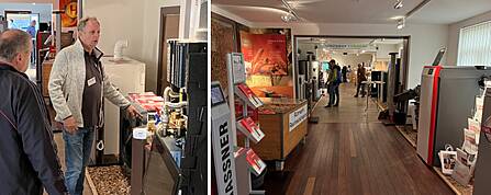 Am Tag der offenen Tür 2024 konnten sich Interessierte in der neuen Ausstellung zu Heiztechnik informieren